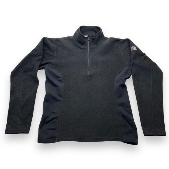 The North Face Fleece Half Zip Pullover Womens M black Mock Neck 61661 - Picture 1 of 11